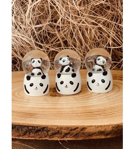 Mini Işıklı Panda Kar Küresi