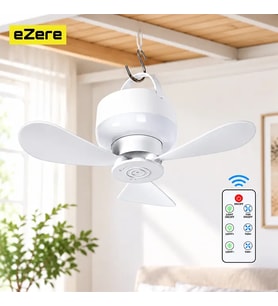 Ezere AeroSnap LED Kamp Tavan Fanı ve Taşınabilir Şarjlı Tavan Vantilatörü-(5 - SSSSSS8766-3