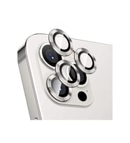 Iphone 13 Pro Max Kamera Koruyucu Lens Mercek Metal Çerçeveli 3lü Set Gümüş Gri Silver