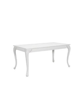 Adore Mobilya Country Yemek Masası - Mat Lake Beyaz 160-200x76x90 cm (GxYxD)