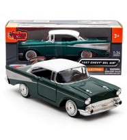 Motormax 1957 Chevrolet Belair 1:24 Ölçek Diecast Model Araba Yeşil