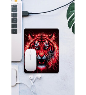 SonicTouch Kırmızı Neon Kaplan Pürüzsüz Yüzey Kaymaz Taban Dikişsiz Kenar Gamer Oyuncu Mouse Pad 19x