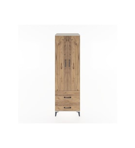 Hyperion Dolap 2 Raflı 2 Çekmeceli Tek Askılı 60x44x195 Aytaşı-Çam
