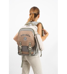 Ventis Unisex Okul Çantası Lise Ortaokul 2'li Set Kalemlikli Sırt Çantası 43*30 Cm Çok Cepli Vnt1-D