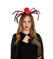 Halloween CadılarTaç Örümcek Ayaklı Çizgili kırmız