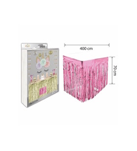 Lüks Masa Eteği Pembe 70*300 Cm M148