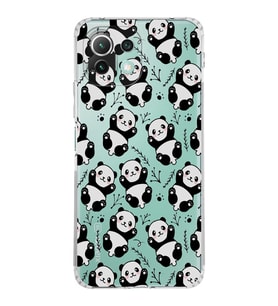 Xiaomi  Mi 11 Lite  Kamera Korumalı Kapak Panda Tasarımlı Şeffaf  Kılıf