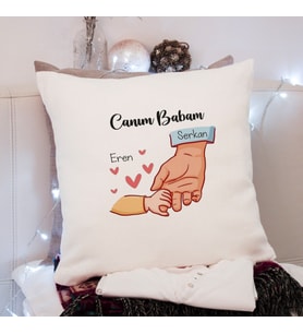 Canım Babam Tasarımlı Yastık Kişiye Özel