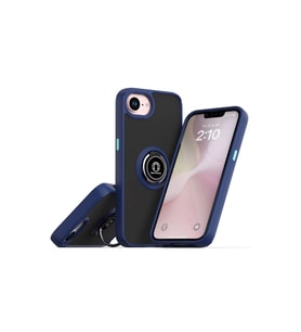 Apple İphone 16e Kılıf Montreal Yüzüklü Silikon Kapak - Lacivert