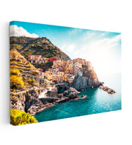 Kanvas Tablo Cinque Terre Kasabası Şehir Mimari Tablo Ev Ofis Duvar Dekoru