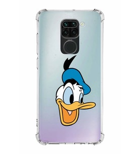 Xiaomi Redmi Note 9 Köşe Korumalı Antişok Kapak Donald Duck Tasarımlı Şeffaf  Kılıf