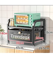 Metal  Siyah Mutfak Tezgah Üstü Çekmeceli Organizer 35*35*26,5*14
