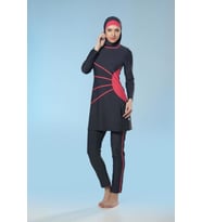 ADASEA 0385 KOYU LACİVERT TAM BOY LYCRALI TESETTÜR MAYO