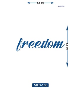Freedom 5 cm Minimal geçici Dövme Yarı Kalıcı Geçici Dövme