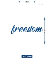 Freedom 5 cm Minimal geçici Dövme Yarı Kalıcı Geçici Dövme