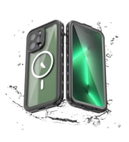 iPhone 14 Pro Uyumlu Kılıf Case, 360 Derece Koruyucu 2metre Su Geçirmez Kapak Waterproof Cover (Siyah)