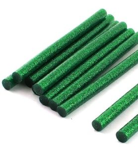 Mühür Mumu Simli Çubuk Sıcak Tutkal 7mm x 10cm 12 li Yeşil Renk
