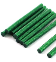 Mühür Mumu Simli Çubuk Sıcak Tutkal 7mm x 10cm 12 li Yeşil Renk