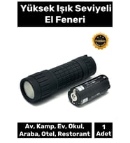 Özel Üretim Tek Modlu 10 Metre Menzilli Beyaz Aydınlatmalı 3 AAA Pille Çalışan SMD Ledli El Feneri