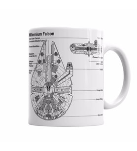 Star Wars Melennium Falcon Kupa Bardak Porselen