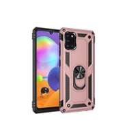 Samsung Galaxy A31 Uyumlu Kılıf Zore Vega Kapak (Rose Gold Altın)