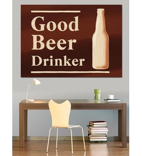 Bira Şişesi "Good Beer Drinker" Dekoratif Kanvas - Mdf Ahşap Tablo