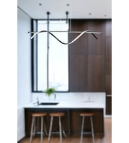 Eclipse Modern Tasarım Beyaz Ledli Cafe - Mutfak - Salon 2 Li Led Avize (Siyah)