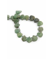 Diopsit Doğal Taş Parlak Yeşil Yassı Damla Kesim 12x9mm Dizi [AA]