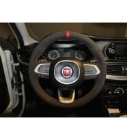 Fiat Egea Araca Özel Dikmeli Direksiyon Kılıfı 2015-2019 (NUBUK YÜZÜKLÜ) (Karışık)