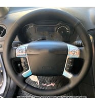 Ford Mondeo Ve Smax 2009 - 2014 Araca Özel Direksiyon Kılıfı NOKTA DÜZ MODEL SİYAH İP
