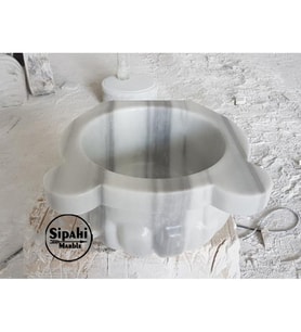 Sipahi Marble Marmara Pijamalı Kavun Dilimli Mini Kurna