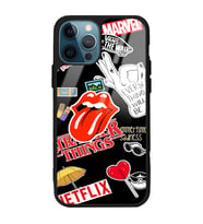 iPhone 12 Pro Max Uyumlu Sticker Tasarımlı Glossy Telefon Kılıfı