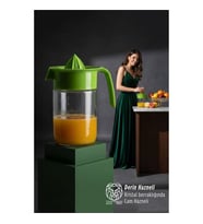 Cam Hazneli Profesyonel Narenciye Sıkacağı - 660 ml 19 cm Derin Kapasite