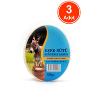 Eşek Sütü Özlü Süngerli Sabun Banyo Duş Sabunu 120 G x 3 Adet