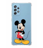 Samsung Galaxy A72  Köşe Korumalı Antişok Kapak Mickey Mouse Tasarımlı Şeffaf  Kılıf