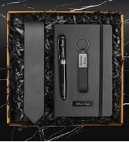 Babalar Gününe Özel Exclusive Kravat & Kişiye Özel Roller Kalem & Defter & Anahtarlık