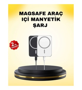 Mey İthalat® 15W Kablosuz Şarj Destekli MagSafe Araç Tutucu Havalandırma Klipsli