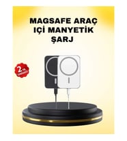 Mey İthalat® 15W Kablosuz Şarj Destekli MagSafe Araç Tutucu Havalandırma Klipsli