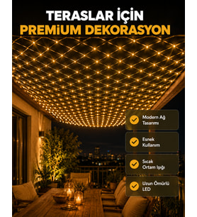Dekoratif LED File Işık Ağ Tasarımlı Balkon Bahçe ve Oda Aydınlatması