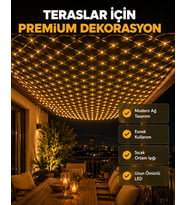 Dekoratif LED File Işık Ağ Tasarımlı Balkon Bahçe ve Oda Aydınlatması