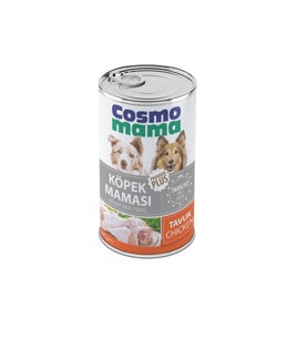 COSMO MAMA YETİŞKİN TAVUK ETLI KÖPEK KONSERVE MAMASI 12 ADET X 415 GR