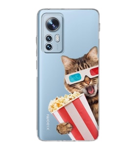PrintiFy Xiaomi Mi 12 ile Uyumlu Kedi 1 Kamera Korumalı Şeffaf Kılıf