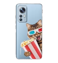 PrintiFy Xiaomi Mi 12 ile Uyumlu Kedi 1 Kamera Korumalı Şeffaf Kılıf