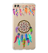 PrintiFy Huawei Y9 2018 ile Uyumlu 1mm Slim Fit Nazar Boncuğu 6 Baskılı Şeffaf  Kılıf