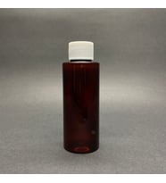 100 cc Kahverengi Keskin Küt (17gr) Sert Pet Şişe  - Beyaz Contalı Kapaklı- Ağız Çapı 24mm x 10 Adet