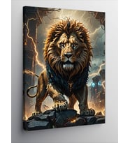 Kanvas Tablo Kızgın Aslan