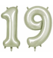 19 Rakam Folyo Balon Yeşil Rengi (76 cm)