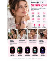 Akıllı Saat Sağlık Takibi Spor Modu Arama Ve Müzik Kontrolü