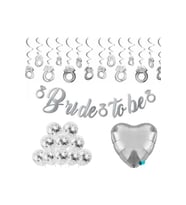 Gümüş Renk Bride To Be Kaligrafi Yazılı Set M568