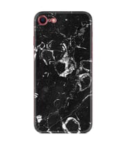 Apple iPhone 5 6 7 8 Plus Se XR Kılıf Desemli Silikon Black Hole Marble 1387